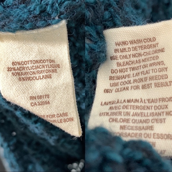 Free People TEAL Genteel Sweater Dress Sz S - Picture 9 of 9